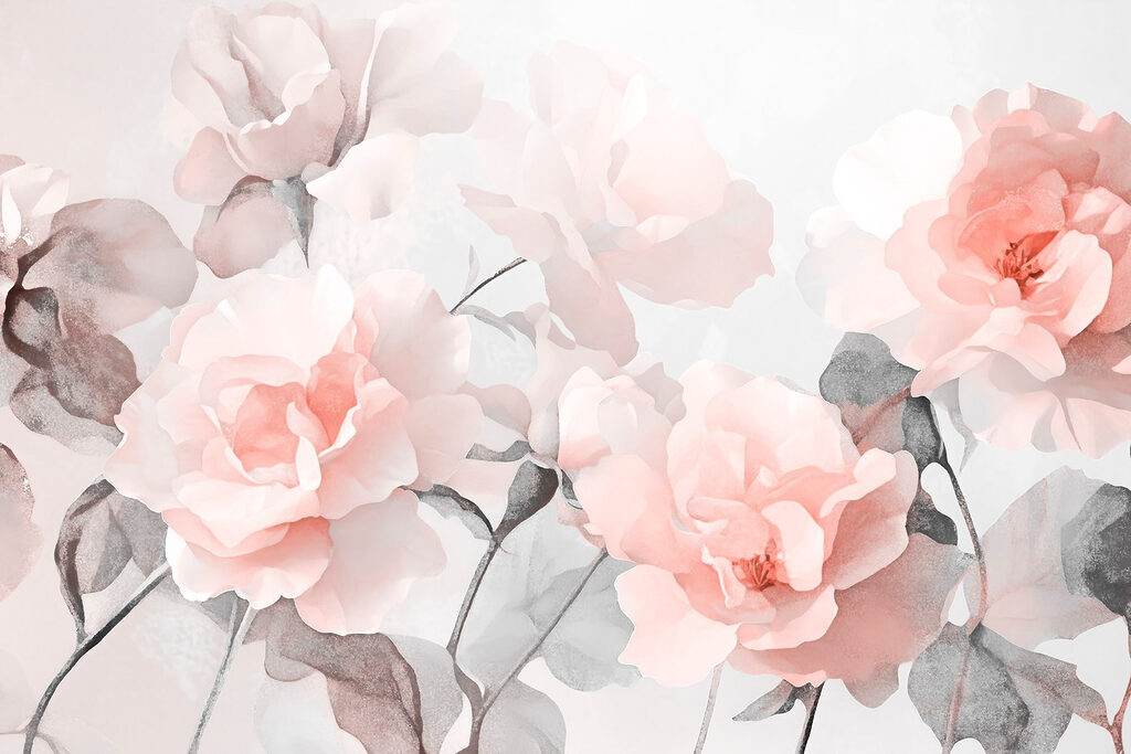 Groupe de fleurs roses Groupe de fleurs roses