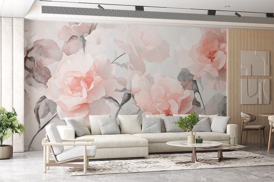 Groupe de fleurs roses Groupe de fleurs roses