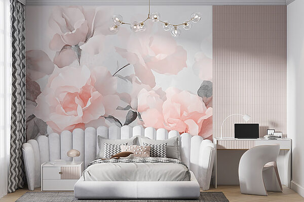 Groupe de fleurs roses Groupe de fleurs roses