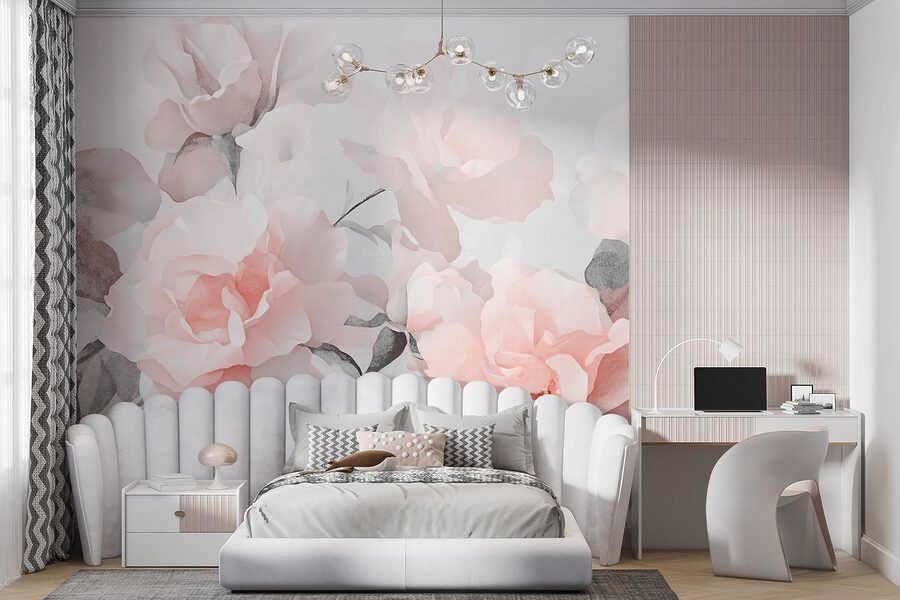 Groupe de fleurs roses Groupe de fleurs roses
