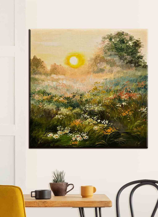 Peinture d'un champ de fleurs Peinture d'un champ de fleurs