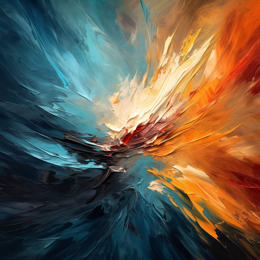Peinture colorée d'un tourbillon