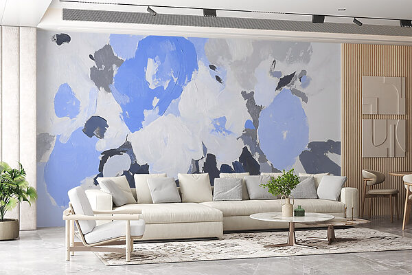 Peinture de fleurs en bleu et gris w09070v2pig2r 600x400 - Peinture de fleurs en bleu et gris - tegory