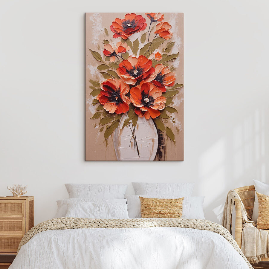 Tableaux Peinture de fleurs dans un vase – Image 4