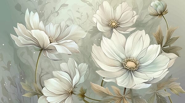 Des fleurs délicates dans des tons sereins Des fleurs délicates dans des tons sereins