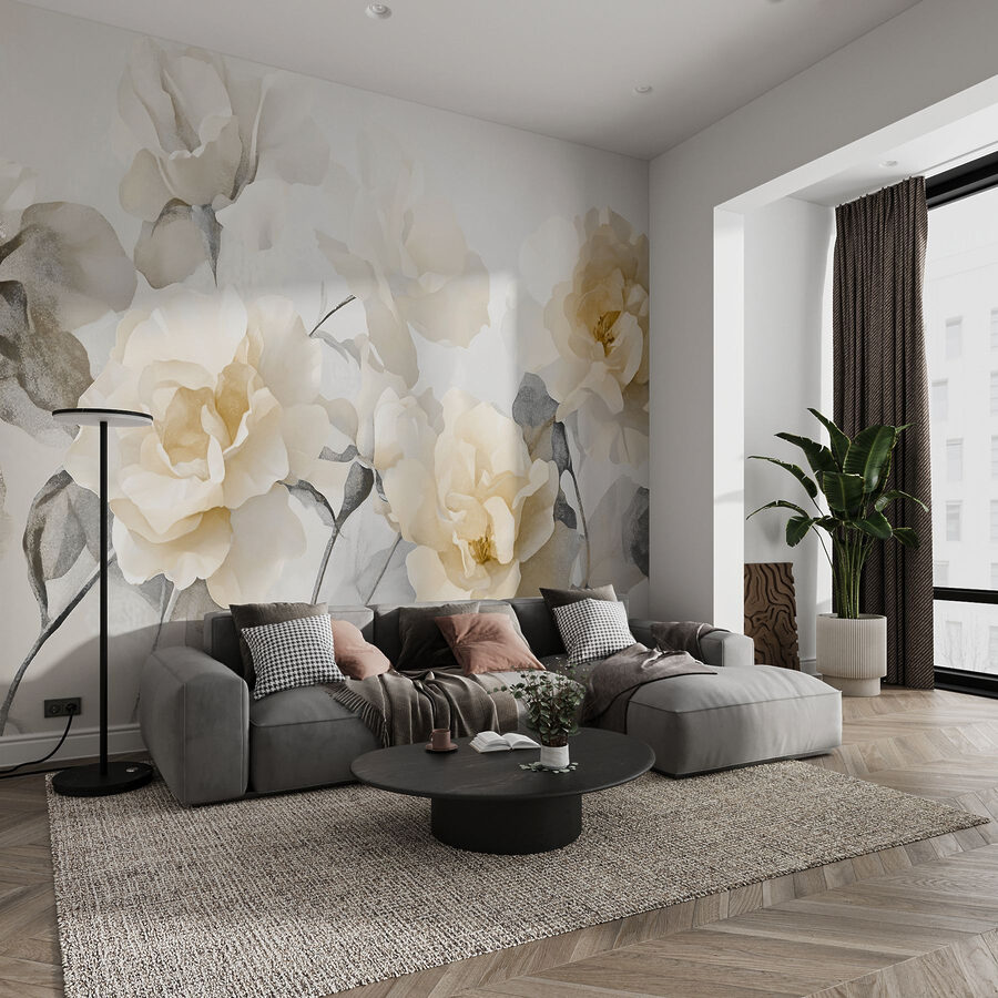 Groupe de fleurs blanches