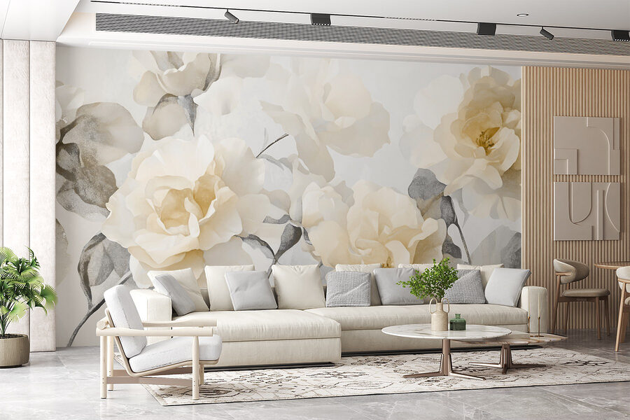 Groupe de fleurs blanches