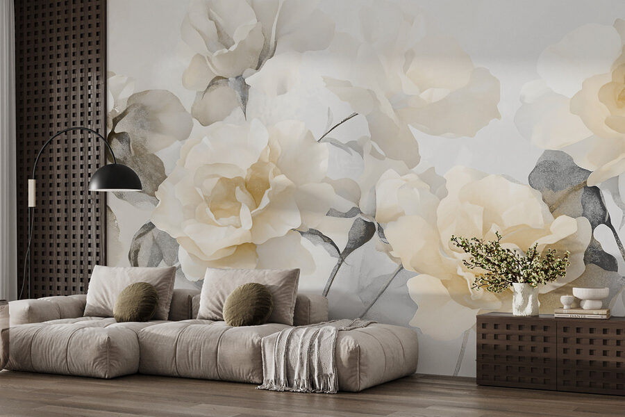 Groupe de fleurs blanches