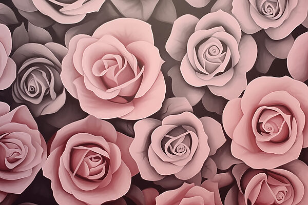 Groupe de roses roses Groupe de roses roses