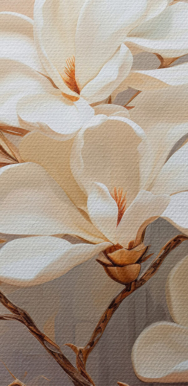 Painting of white flowers Painting of white flowers