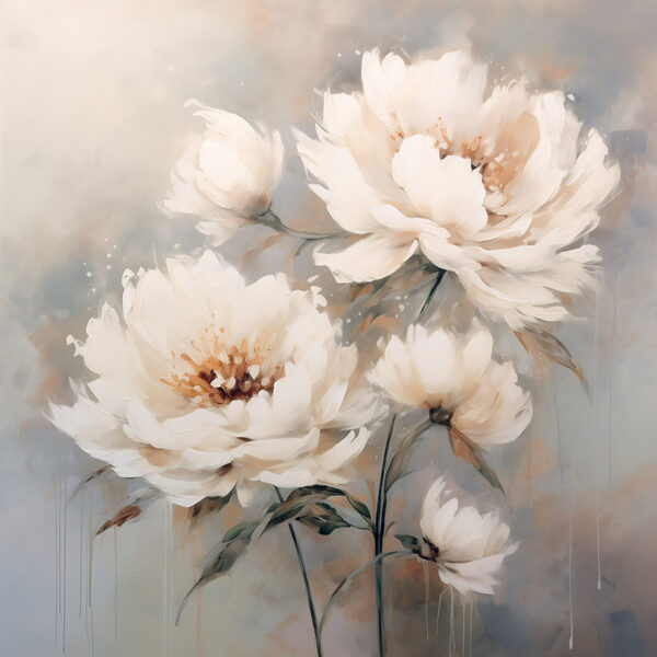 Peinture de fleurs blanches Peinture de fleurs blanches