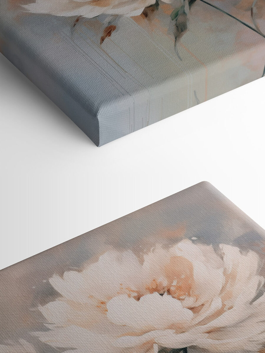 Peinture de fleurs blanches