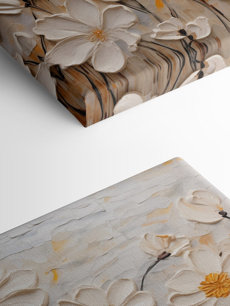 Painting of white flowers