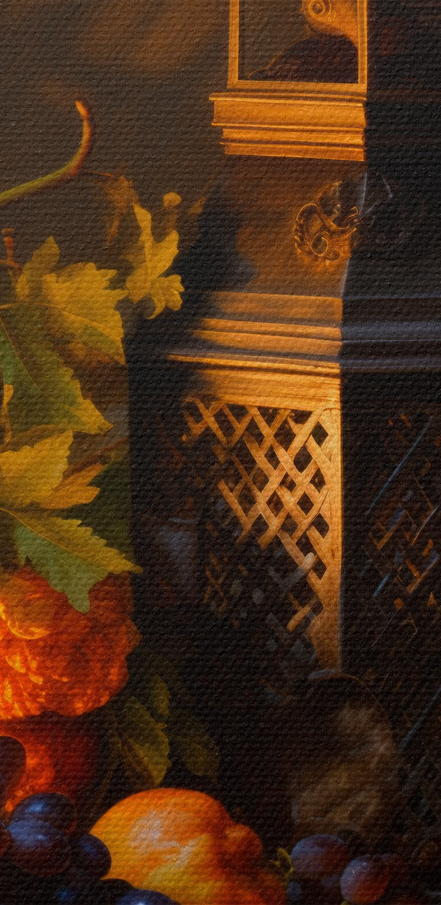 Nature morte avec des fruits et une bougie