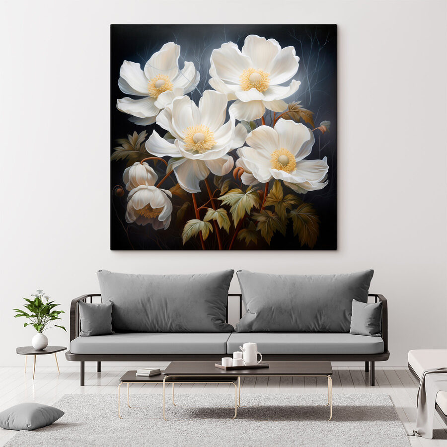 Peinture de fleurs blanches Peinture de fleurs blanches