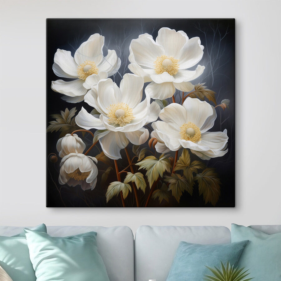 Peinture de fleurs blanches Peinture de fleurs blanches