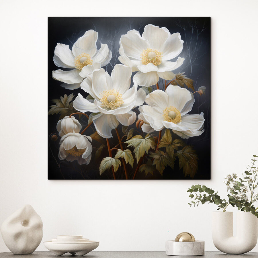 Peinture de fleurs blanches Peinture de fleurs blanches