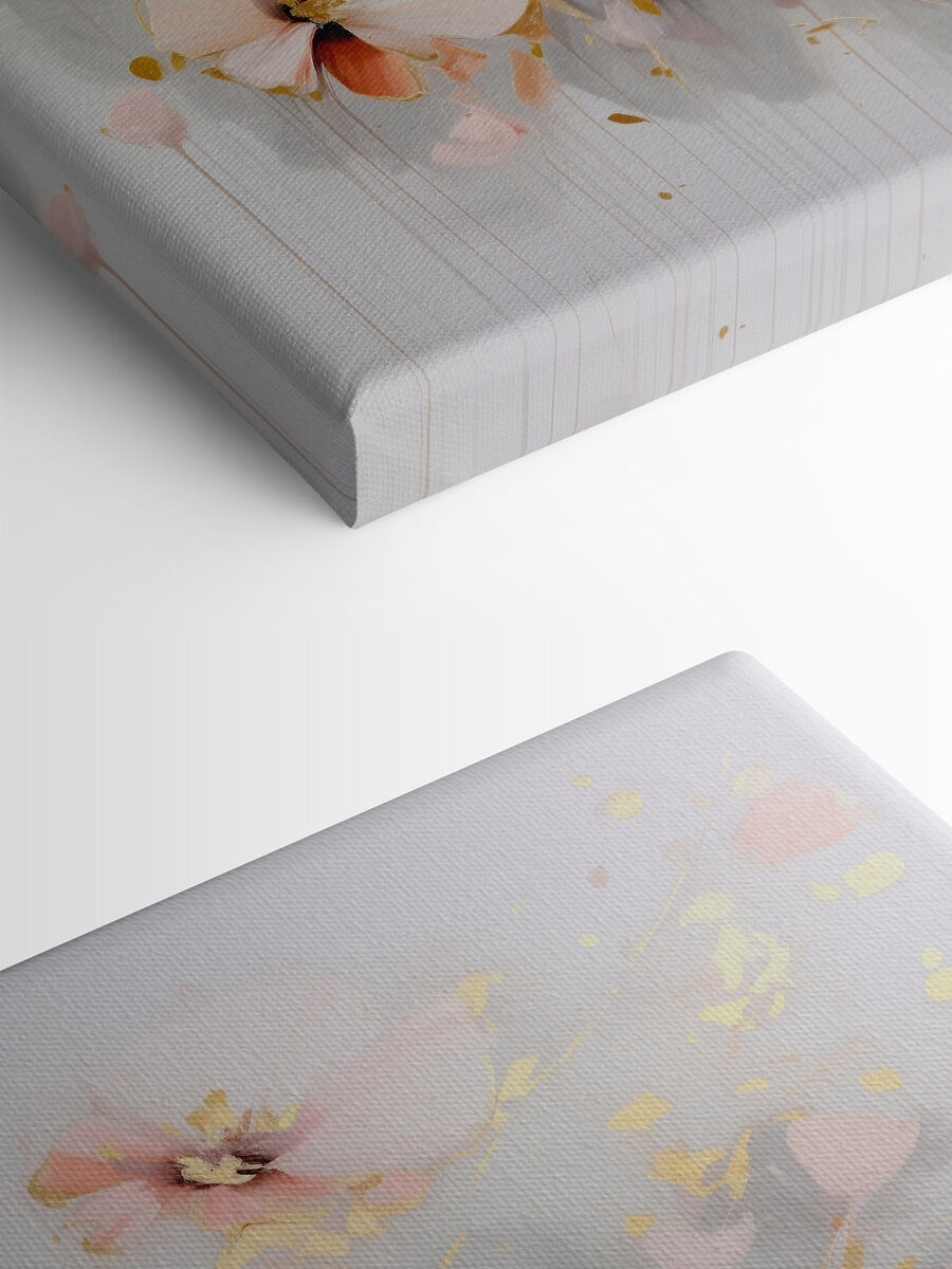 Peinture de fleurs sur une surface blanche Peinture de fleurs sur une surface blanche
