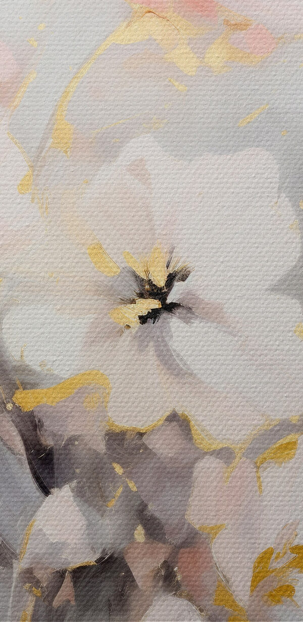Peinture de fleurs sur une surface blanche Peinture de fleurs sur une surface blanche