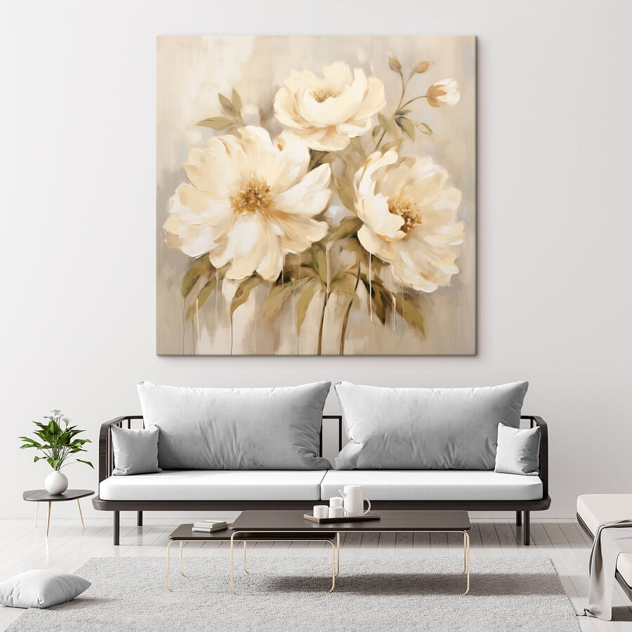 Peinture de fleurs sur un mur Peinture de fleurs sur un mur