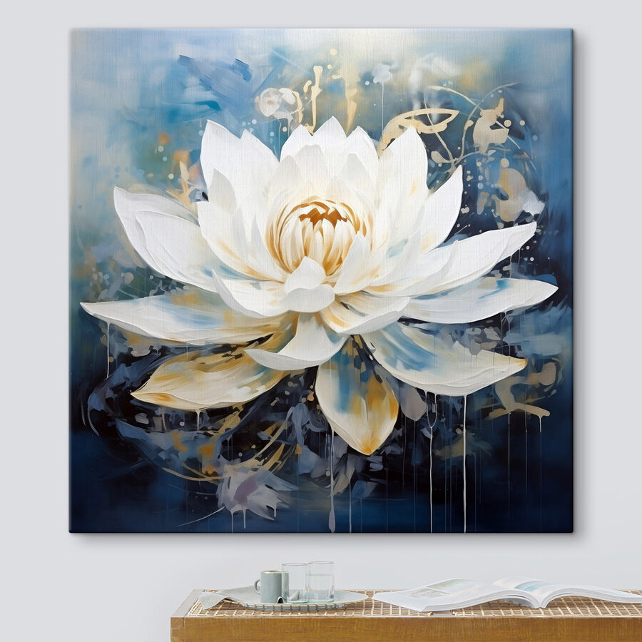 Tableaux Peinture d'une fleur blanche – Image 3