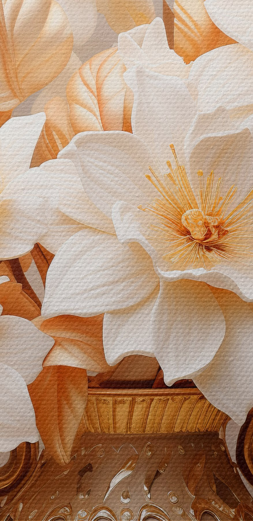 Vase avec fleurs blanches