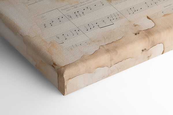 Peinture de fleurs sur une feuille de musique Peinture de fleurs sur une feuille de musique