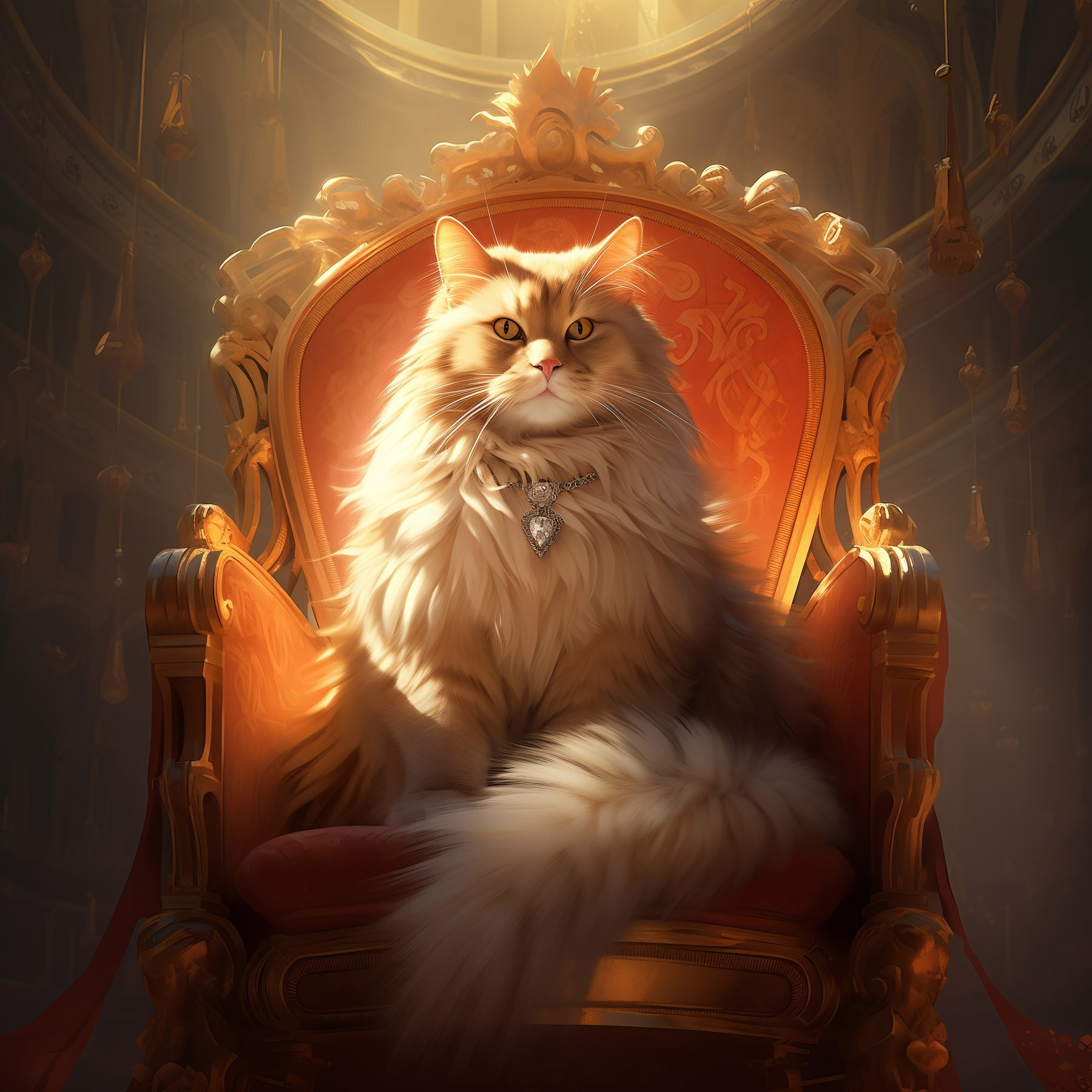 s44250p - Chat assis sur une chaise - tegory