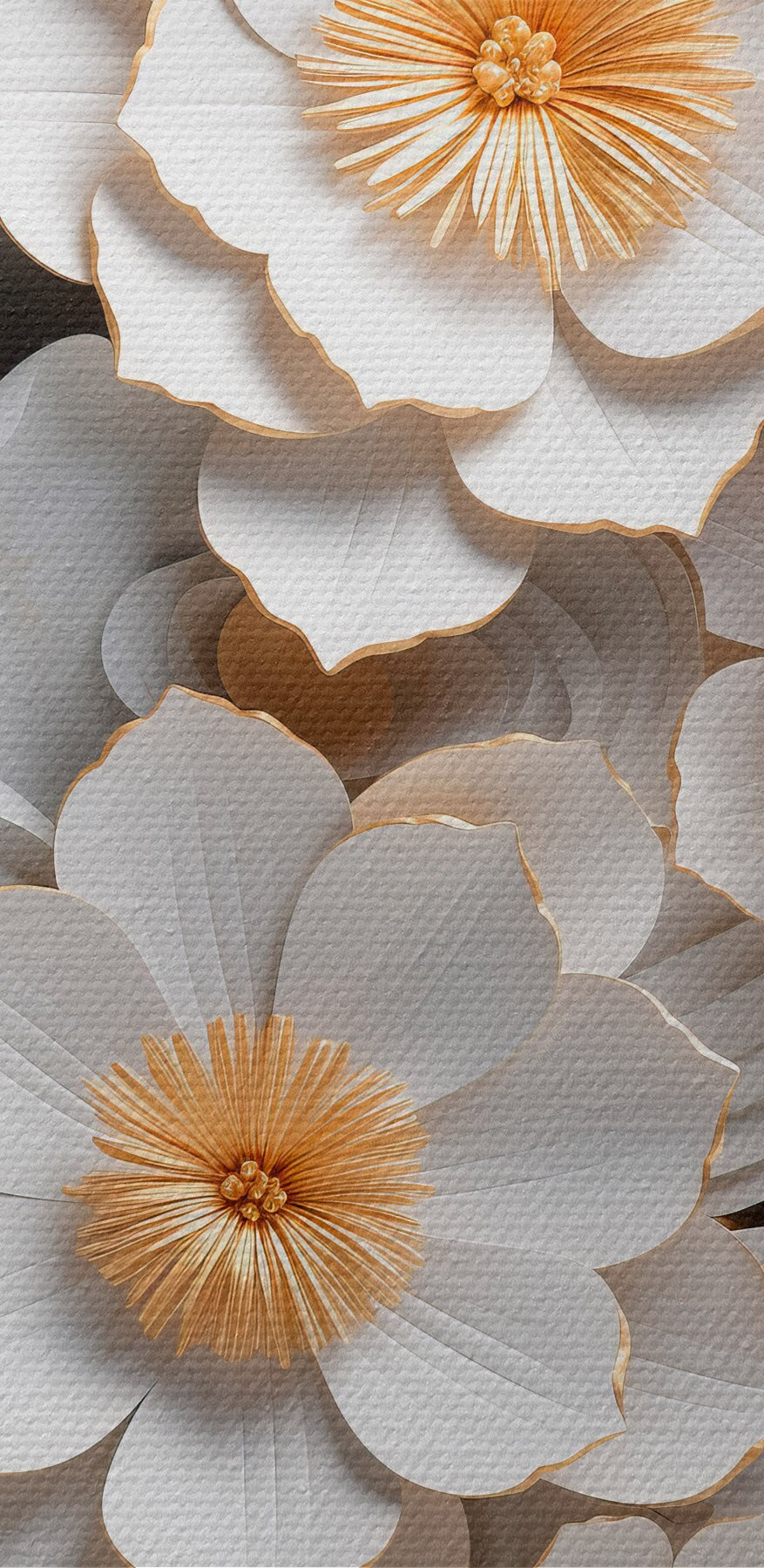 Fleurs délicates sur fond texturé