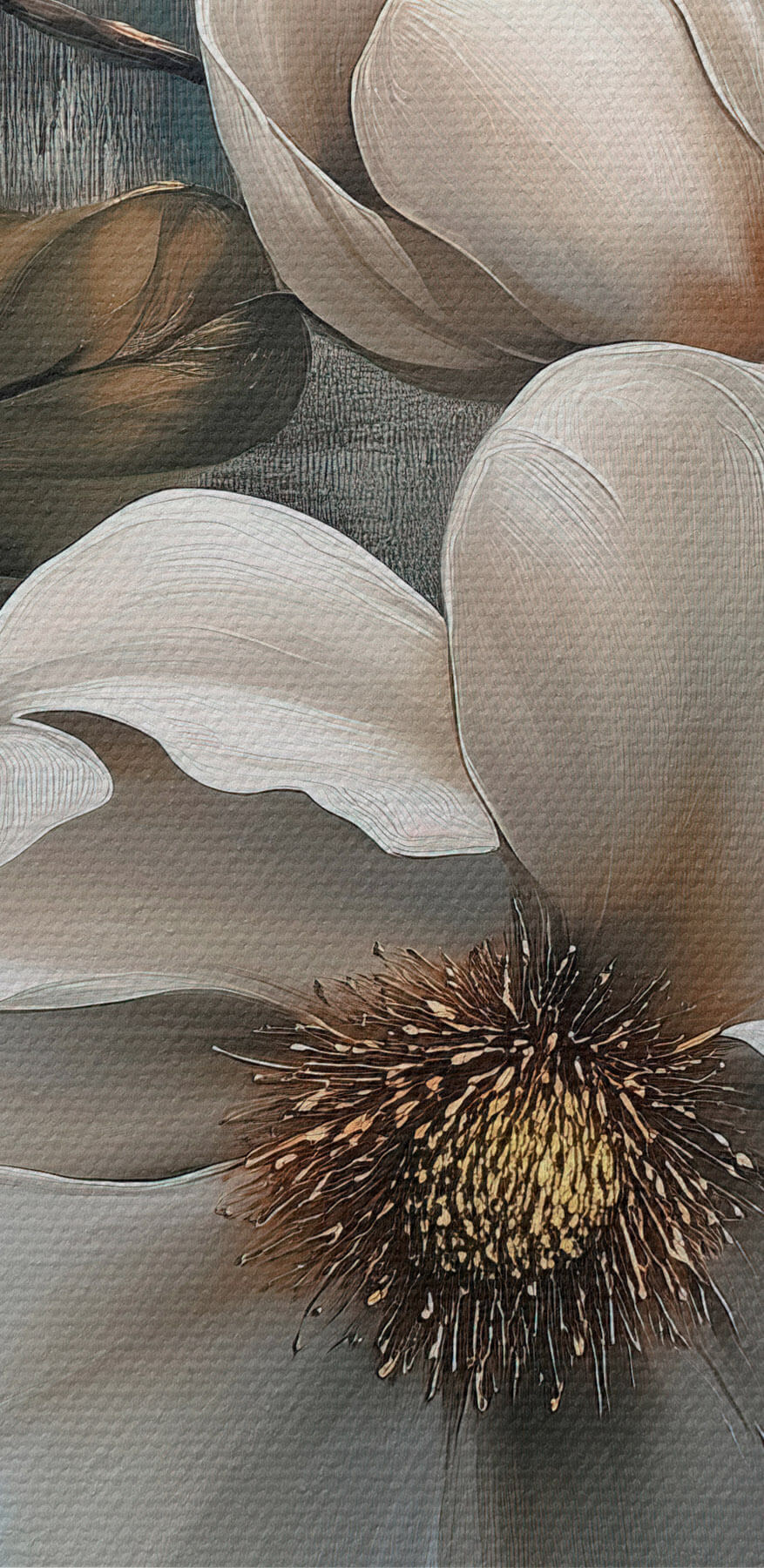 Peinture de fleurs blanches