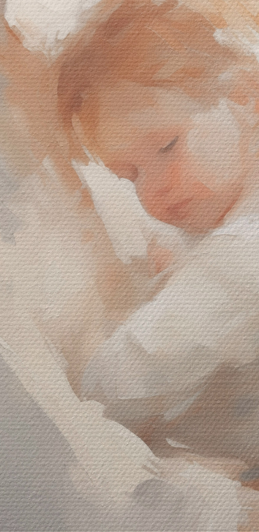 Peinture d'une femme tenant un bébé