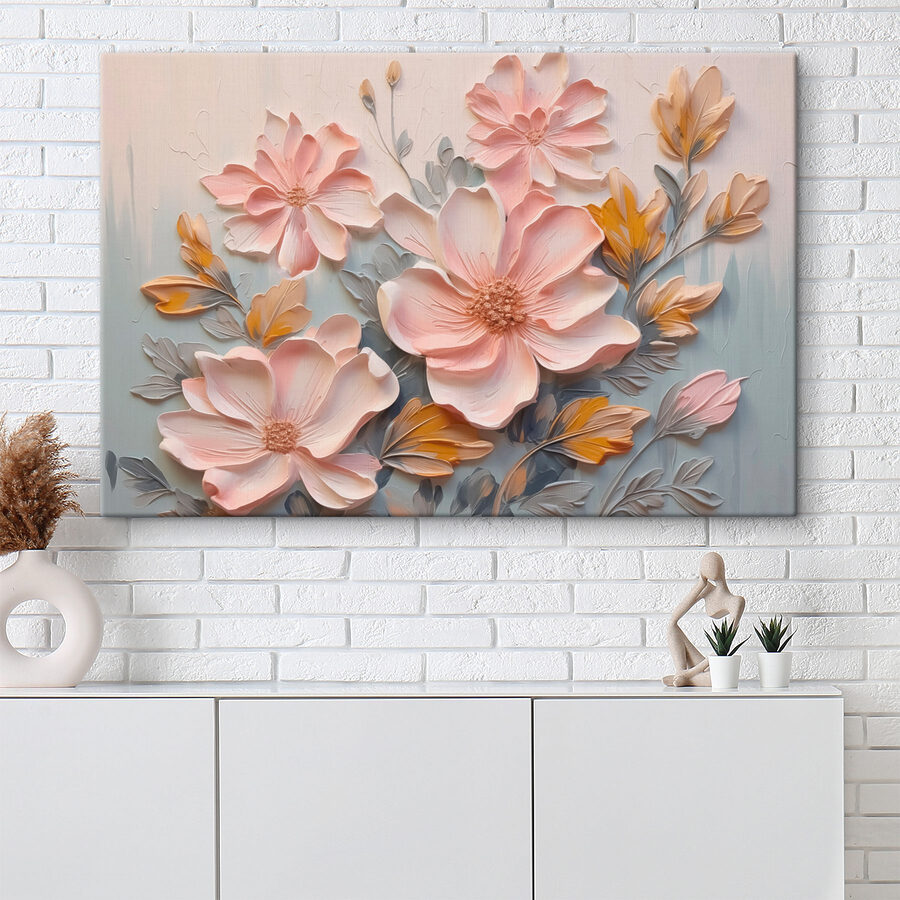 Peinture de fleurs et de feuilles