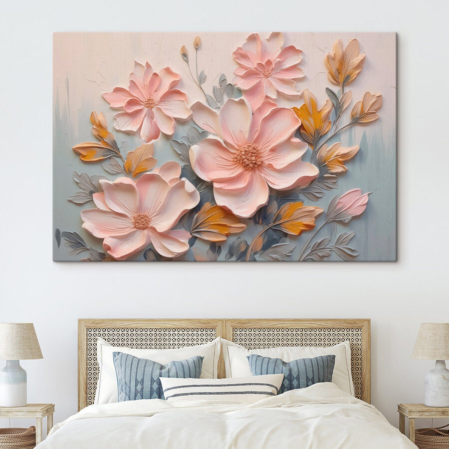 Peinture de fleurs et de feuilles