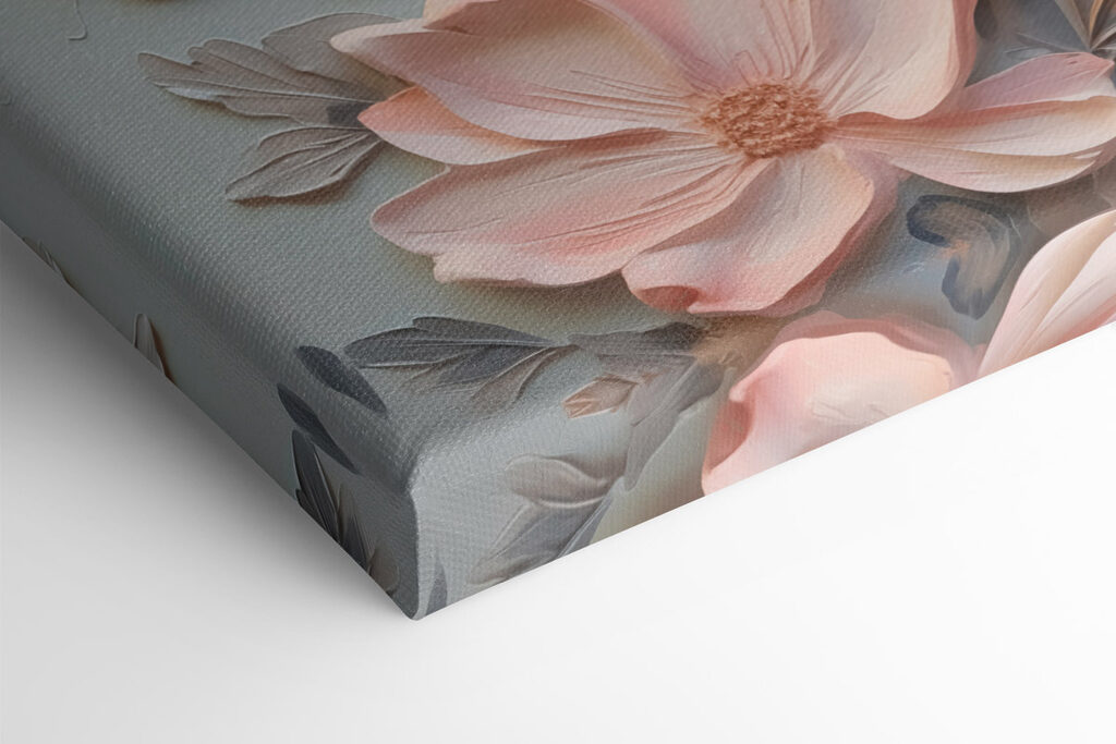 Painting of flowers and leaves