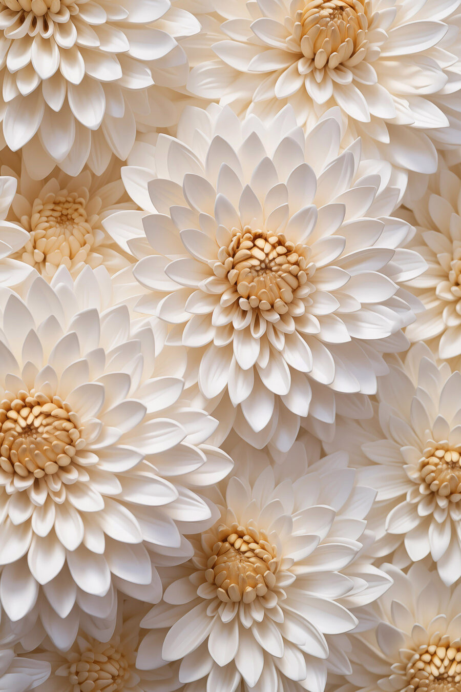 Groupe de fleurs blanches