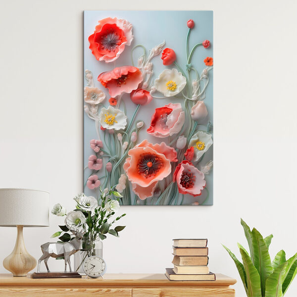 Groupe de fleurs sur une surface blanche Groupe de fleurs sur une surface blanche