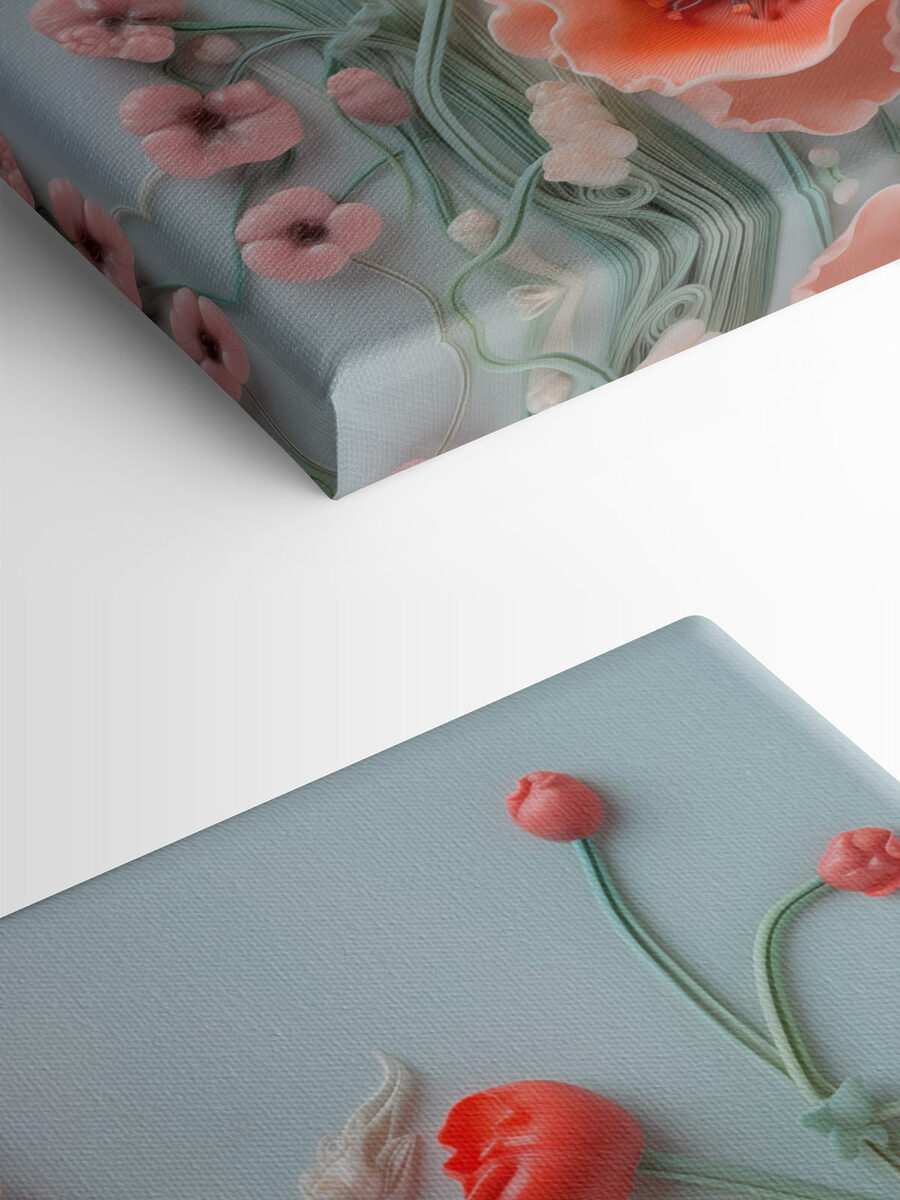 Groupe de fleurs sur une surface blanche