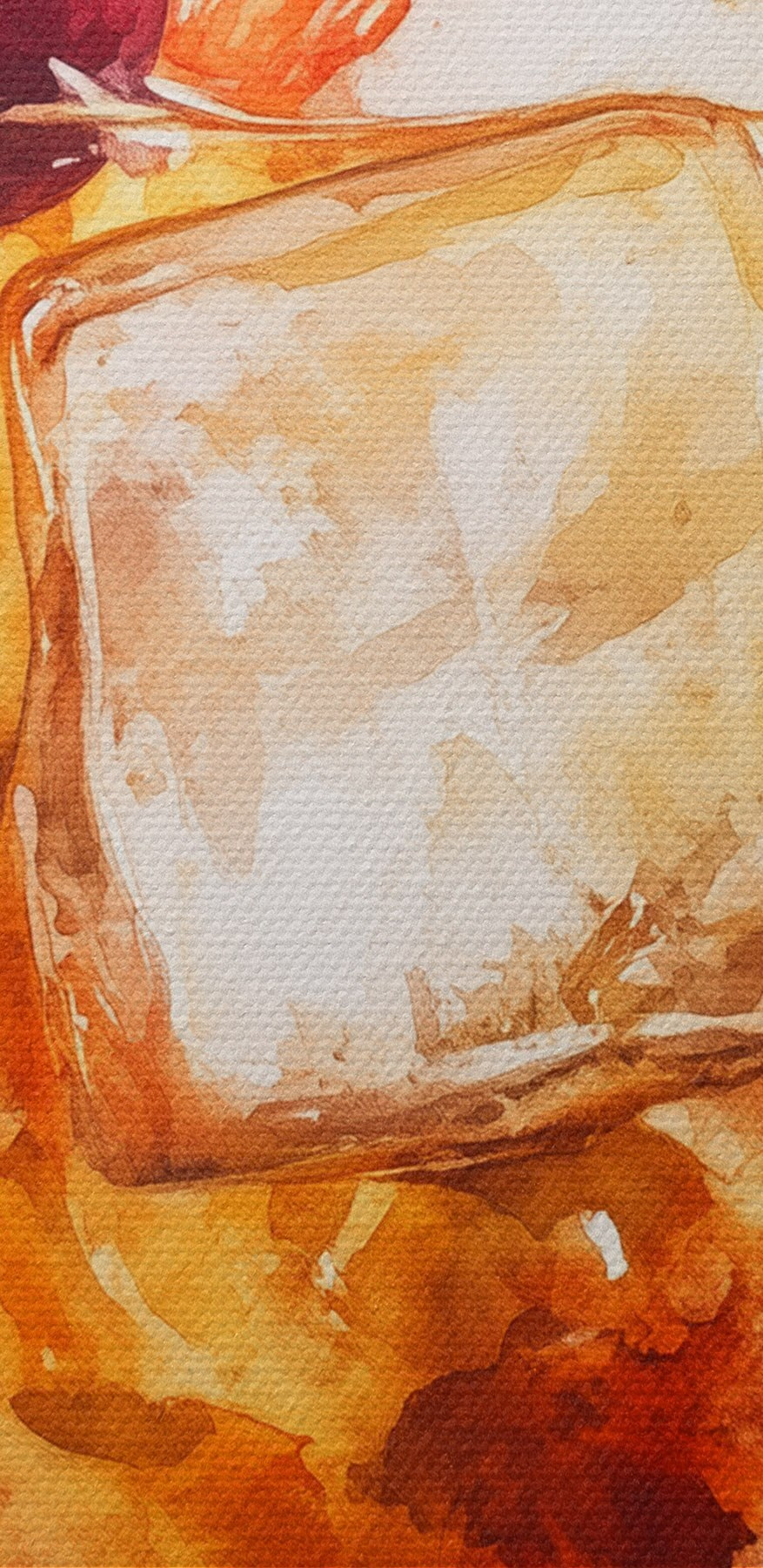 Verre avec de la glace et une cerise sur le dessus