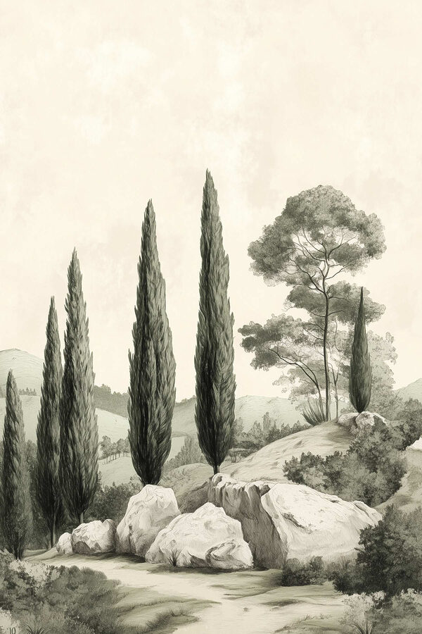 Groupe d'arbres sur une colline Groupe d'arbres sur une colline