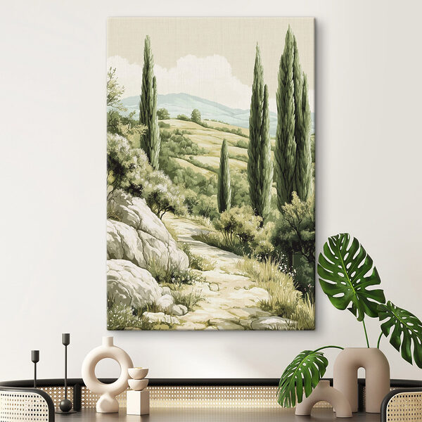 Paysage avec arbres et collines Paysage avec arbres et collines