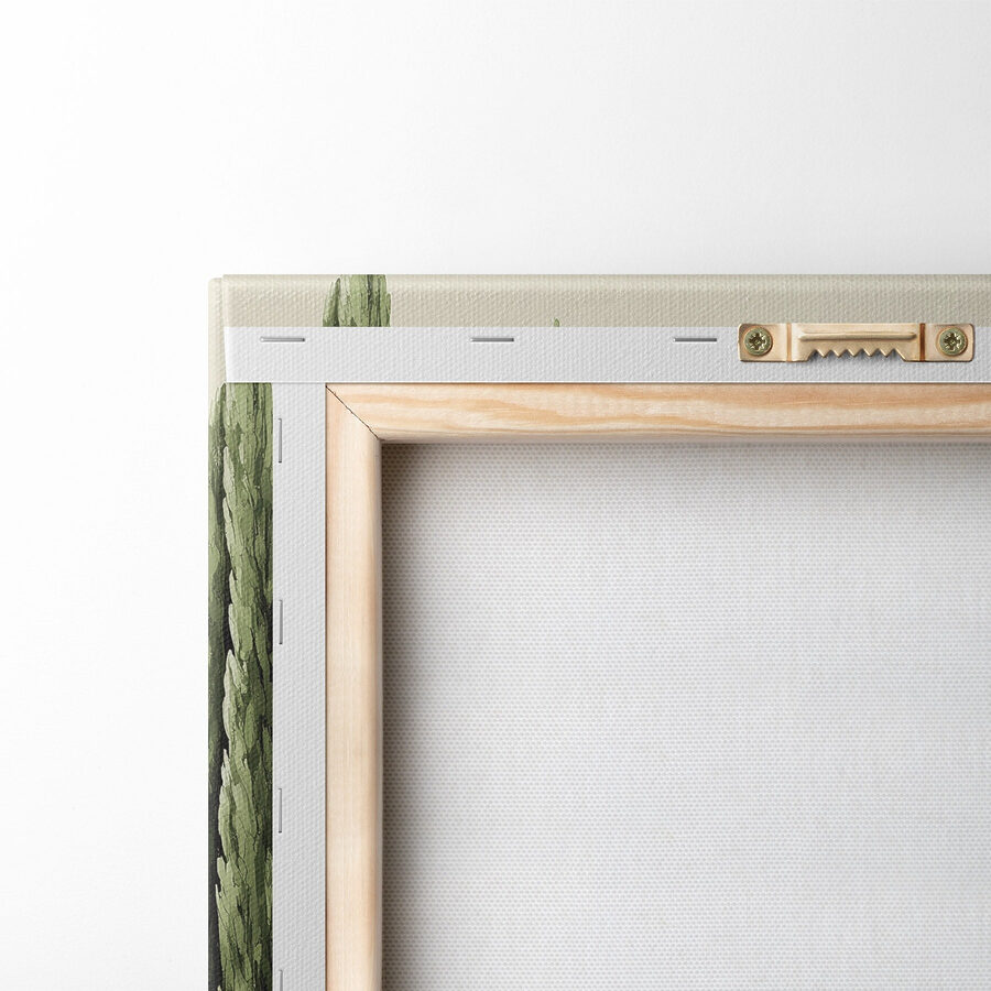 Paysage avec arbres et collines