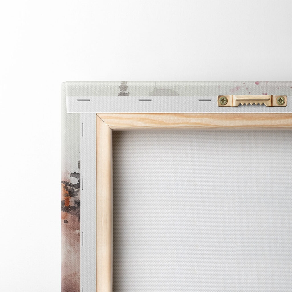 Watercolor painting of a building and a cherry blossom tree Watercolor painting of a building and a cherry blossom tree