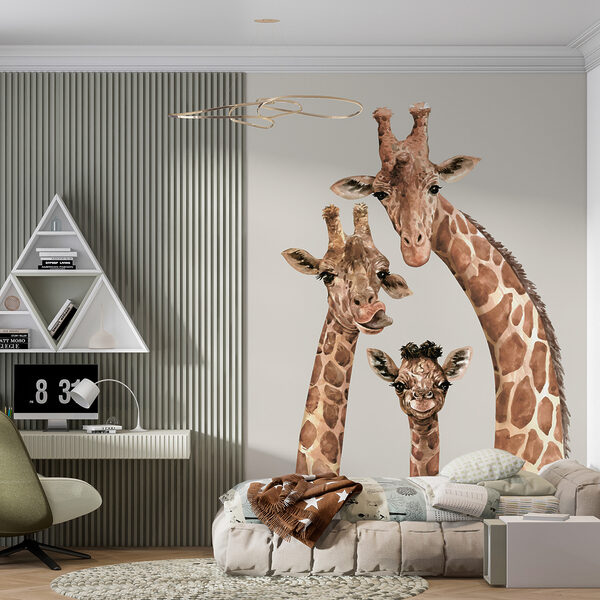 Un groupe de girafes avec leurs têtes ensemble Un groupe de girafes avec leurs têtes ensemble
