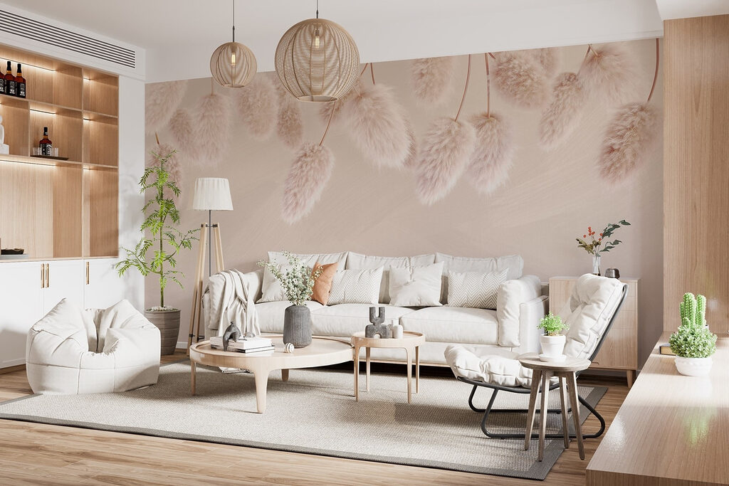 Group of fluffy flowers Group of fluffy flowers