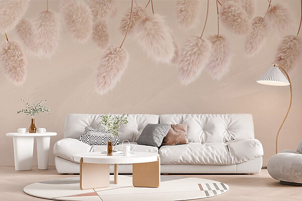 Groupe de fleurs pelucheuses Groupe de fleurs pelucheuses