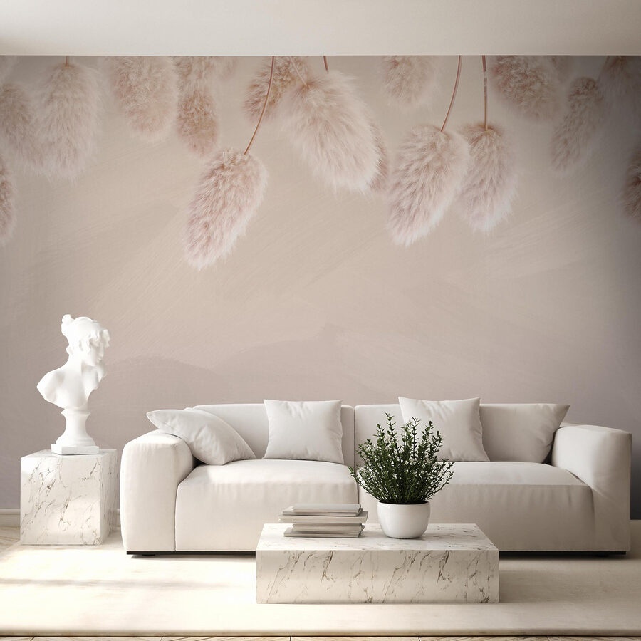 Groupe de fleurs pelucheuses