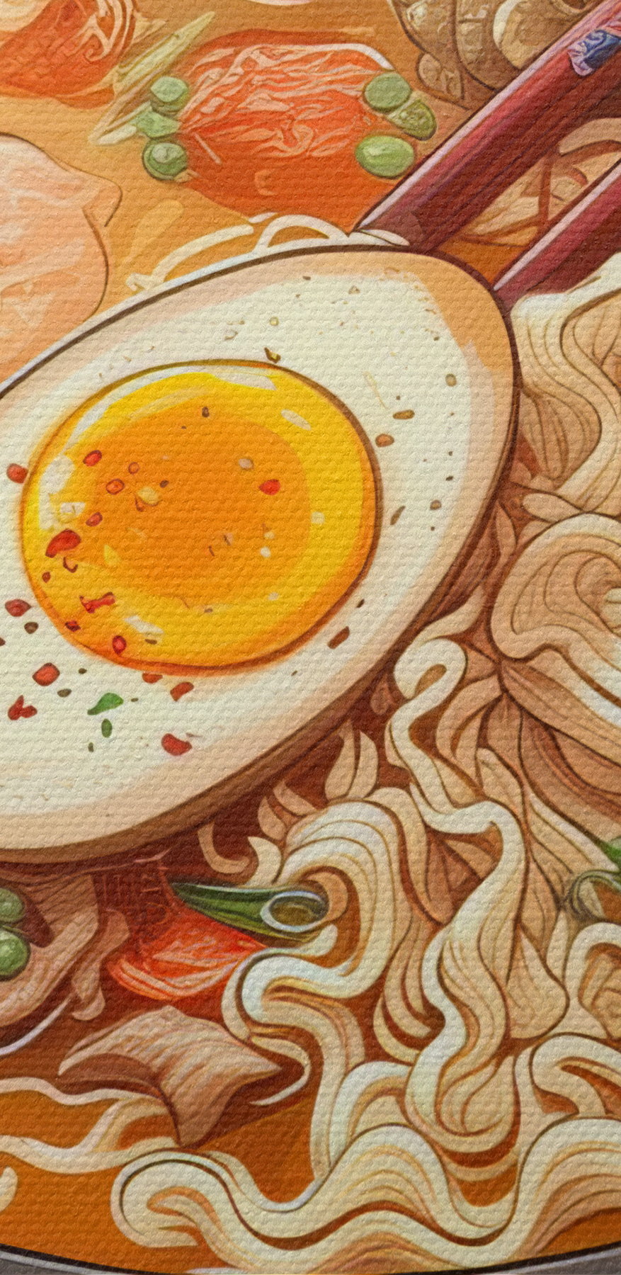 Un bol de ramen avec des baguettes et un œuf