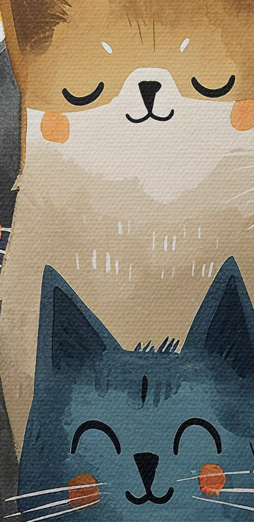 A group of cats with different colors