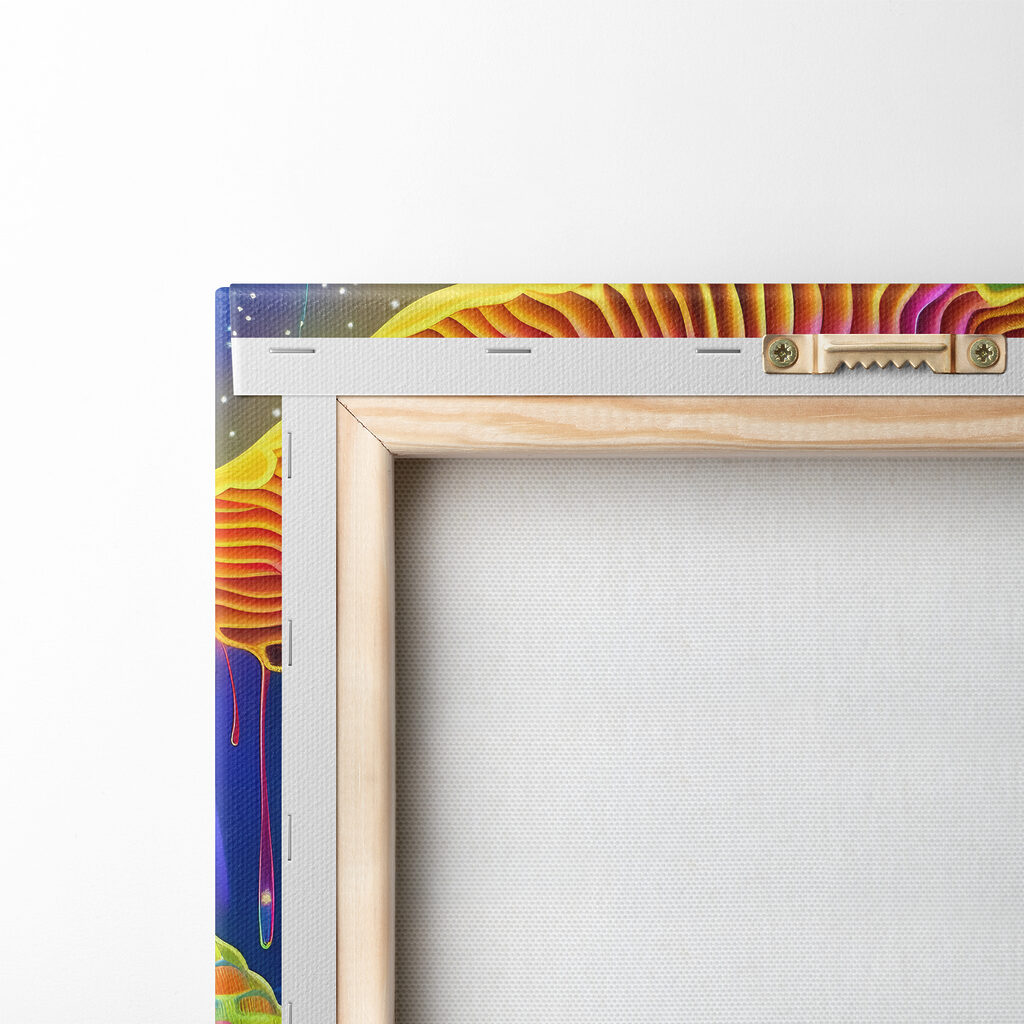 A colorful mushrooms in a forest