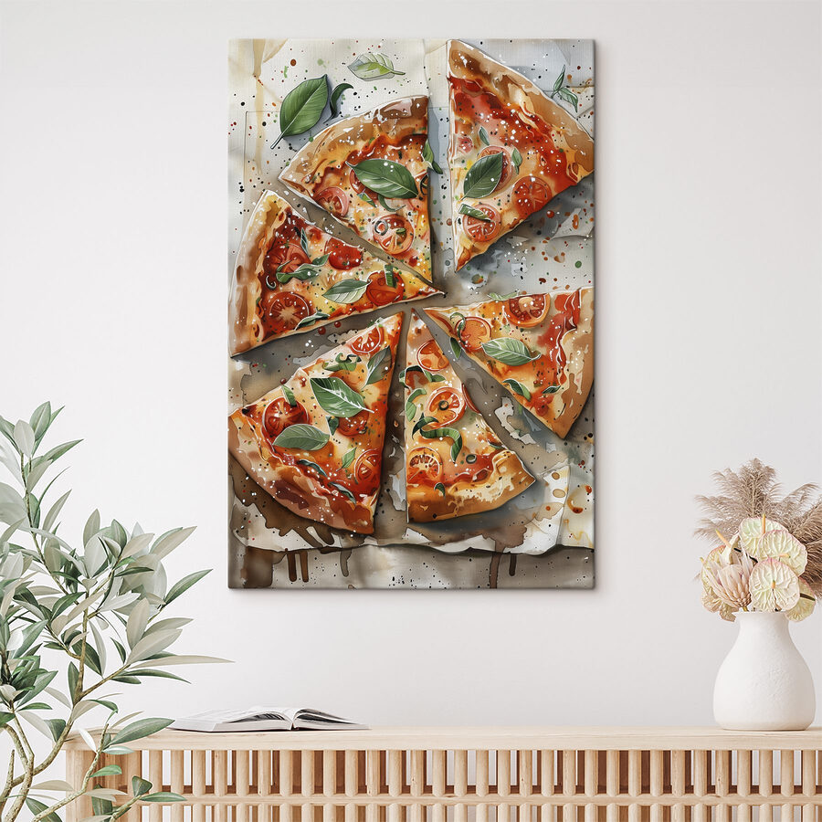 Pizza aux tomates et au basilic